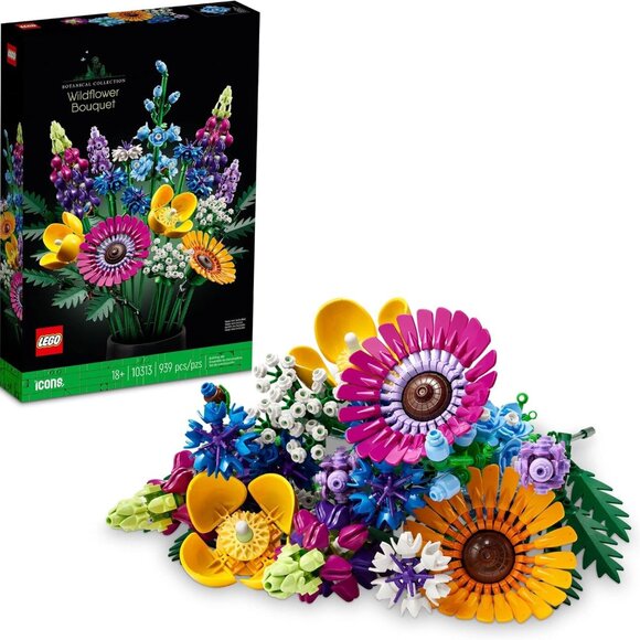LEGO 10313 Botanicals Artificial Wildflower Bouquet Fake Flowers Building Set - Picture 12 of 16